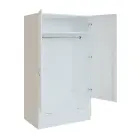 Q 24-100 skříň šatní, 2-dveřová, 1000x600x1800mm, bílá